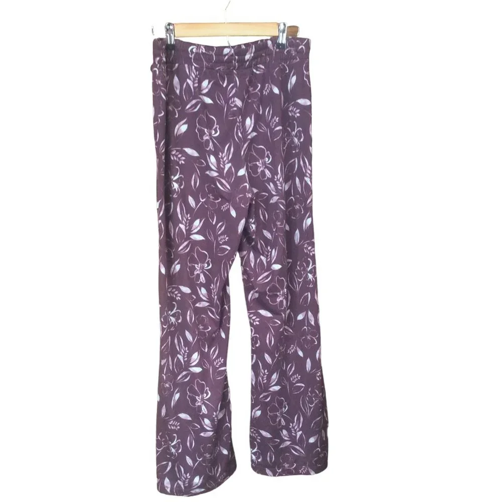 Z Supply Burgundy Floral High Waist Pants Size Large - Picture 2 of 3